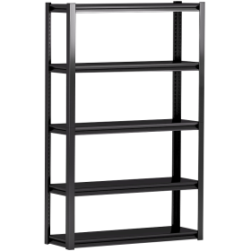 Adjustable 5 tier metal shelf, living room, bedroom, kitchen, garage, tool room