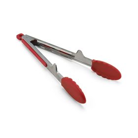 Farberware Healthy Eating Stainless Steel Tip Up Tongs, Red