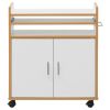 Kitchen Island on Wheels with Removable Shelf and Towel Rack