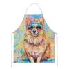 Pomeranian Hippie Dawg Apron Cooking Kitchen Server Baking Crafts Gardening for Adult Women Men, Unisex, Large, Multicolor