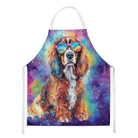 Cavalier Spaniel Hippie Dawg Apron Cooking Kitchen Server Baking Crafts Gardening for Adult Women Men, Unisex, Large, Multicolor