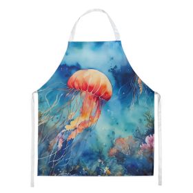 Jellyfish Apron Cooking Kitchen Server Baking Crafts Gardening for Adult Women Men, Unisex, Large, Multicolor