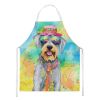 Schnauzer Hippie Dawg Apron Cooking Kitchen Server Baking Crafts Gardening for Adult Women Men, Unisex, Large, Multicolor