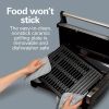 Electric Indoor Searing Grill with Viewing Window & Adjustable Temperature Control to 450F, Removable Nonstick Grate, Stainless