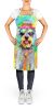 Schnauzer Hippie Dawg Apron Cooking Kitchen Server Baking Crafts Gardening for Adult Women Men, Unisex, Large, Multicolor