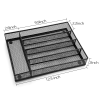 Black Kitchen Drawer Organizer, Walchoice Metal Mesh Silverware Organizer, Cutlery Holder Tray for Kitchen Drawers