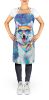 American Eskimo Hippie Dawg Apron Cooking Kitchen Server Baking Crafts Gardening for Adult Women Men, Unisex, Large, Multicolor