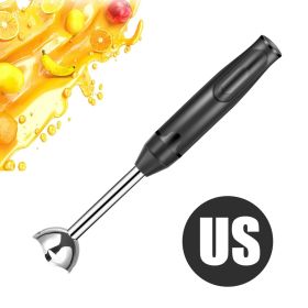 Hand Stick Handheld Immersion Blender Food Food Complementary Cooking Stick Grinder Electric Machine Vegetable Mixer (Color: Black US Plug, Ships From: China)