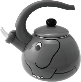 Whistling Tea Kettle,Strawberry Fruit Decor Teapot Water Kettle Cute Kitchen Accessories Teteras (2.3 Quart, Strawberry) (Color: 2 QuartElephant)