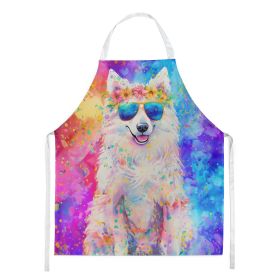 Samoyed Hippie Dawg Apron Cooking Kitchen Server Baking Crafts Gardening for Adult Women Men, Unisex, Large, Multicolor (Default: Default)