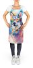 Siberian Husky Hippie Dawg Apron Cooking Kitchen Server Baking Crafts Gardening for Adult Women Men, Unisex, Large, Multicolor