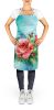 Oklahoma Roses in Watercolor Apron Cooking Kitchen Server Baking Crafts Gardening for Adult Women Men, Unisex, Large, Multicolor